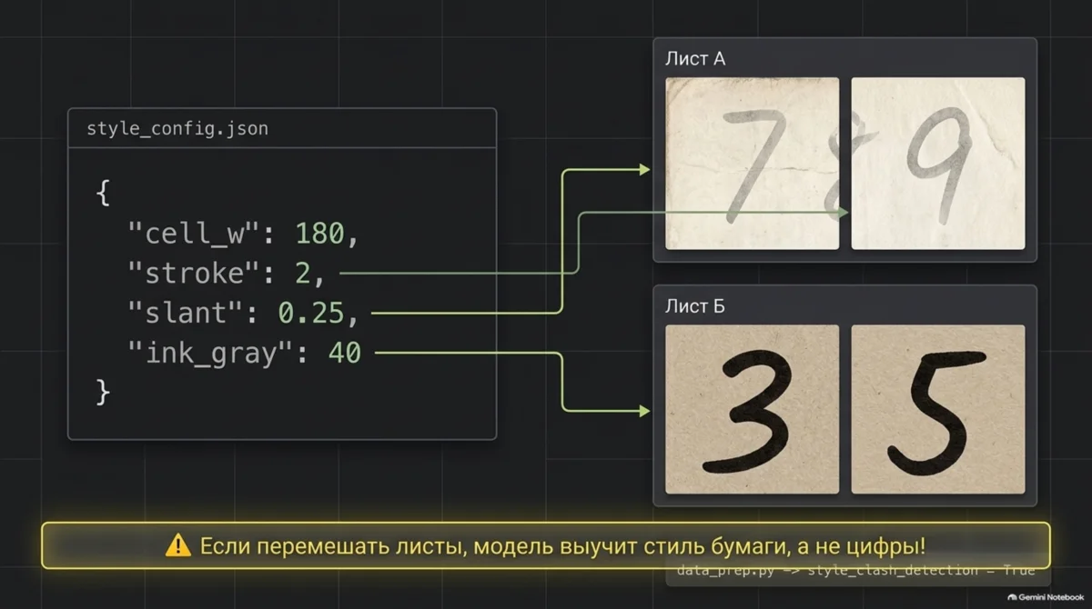 Якщо перемішати аркуші, модель вивчить стиль паперу, а не цифри